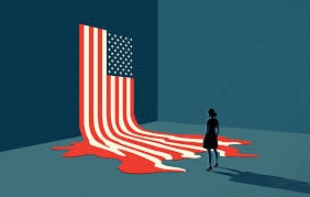 Dying American Flag