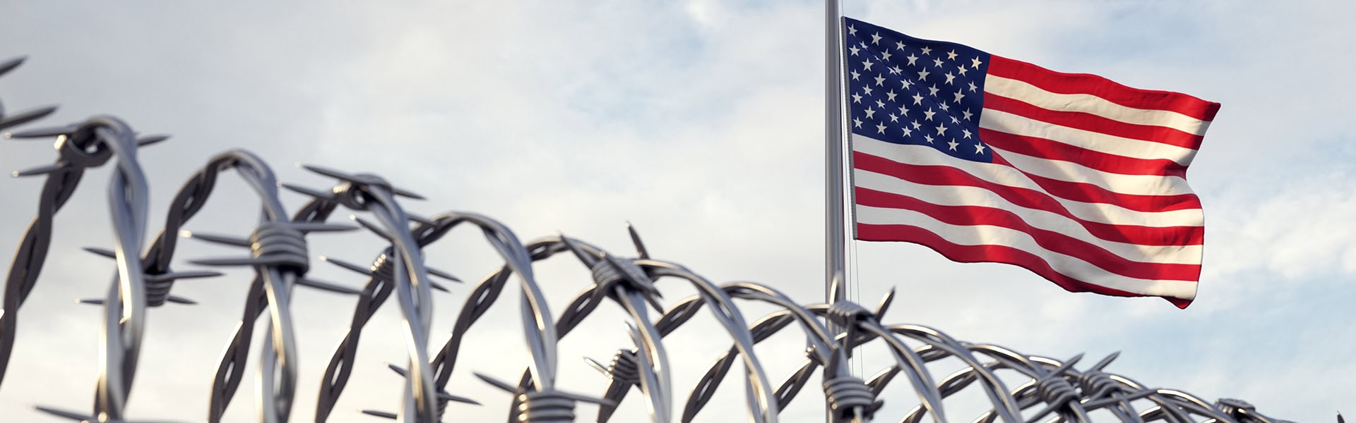 American Flag Barbed Wire Prison